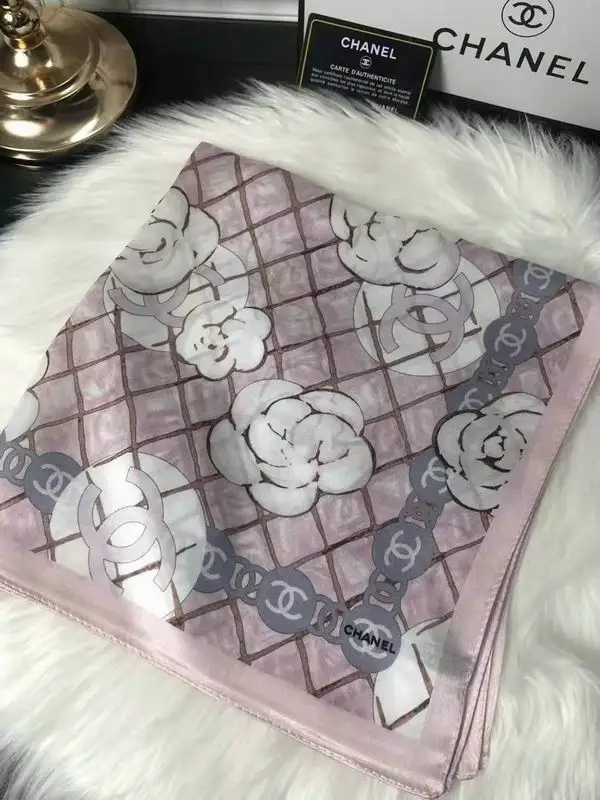 Chanel silk scarf 53X53cm E07 (23)